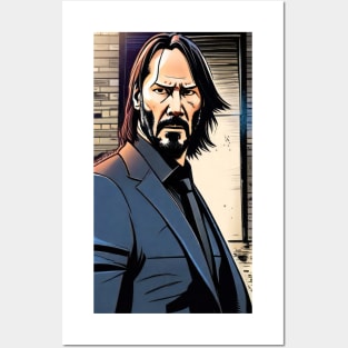 John Wick Comic book style_010 Posters and Art